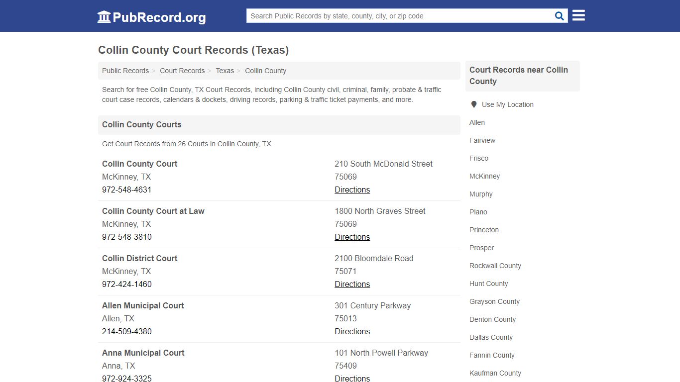 Free Collin County Court Records (Texas Court Records)