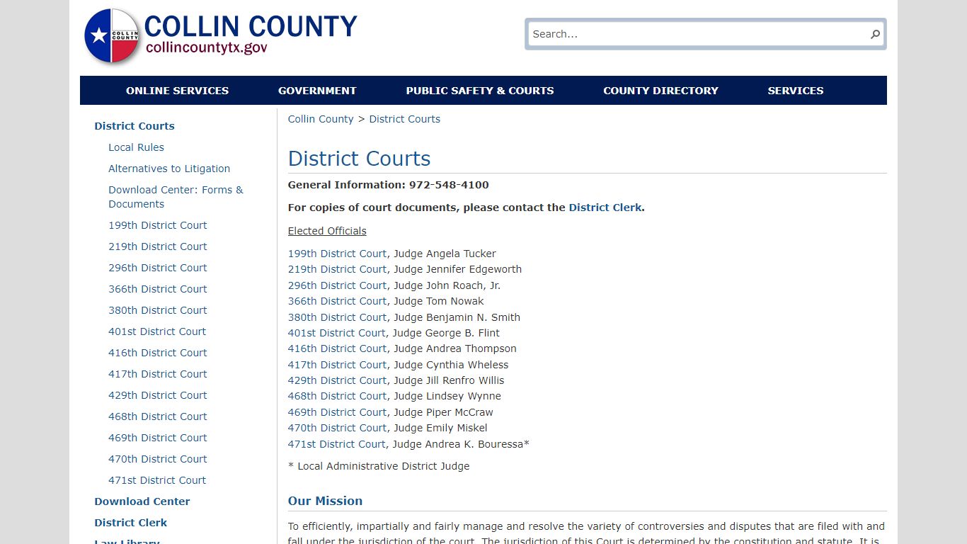 District Courts - Collin County